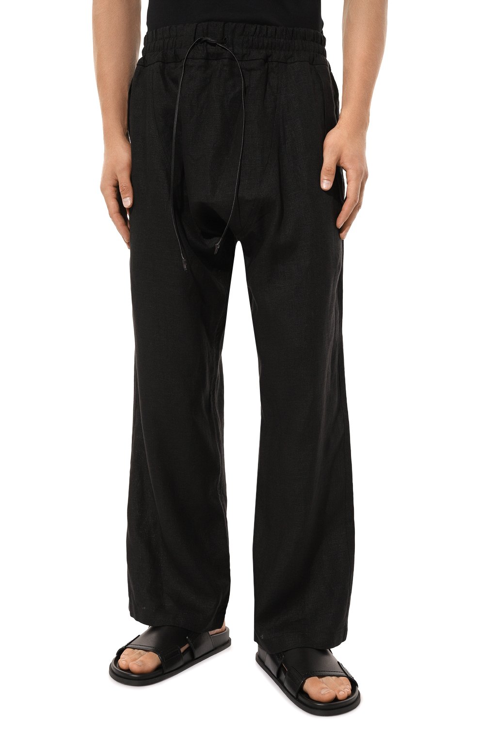 Льняные брюки 139DEC, арт. PN394-BK, фото 3