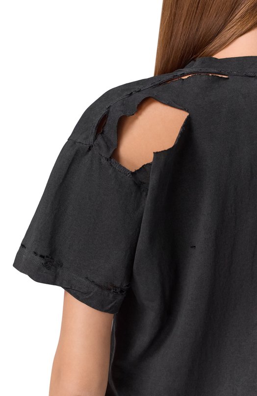 Хлопковая футболка Balenciaga 826344/TSVP4 Чёрный  826344/TSVP4 Фото 5