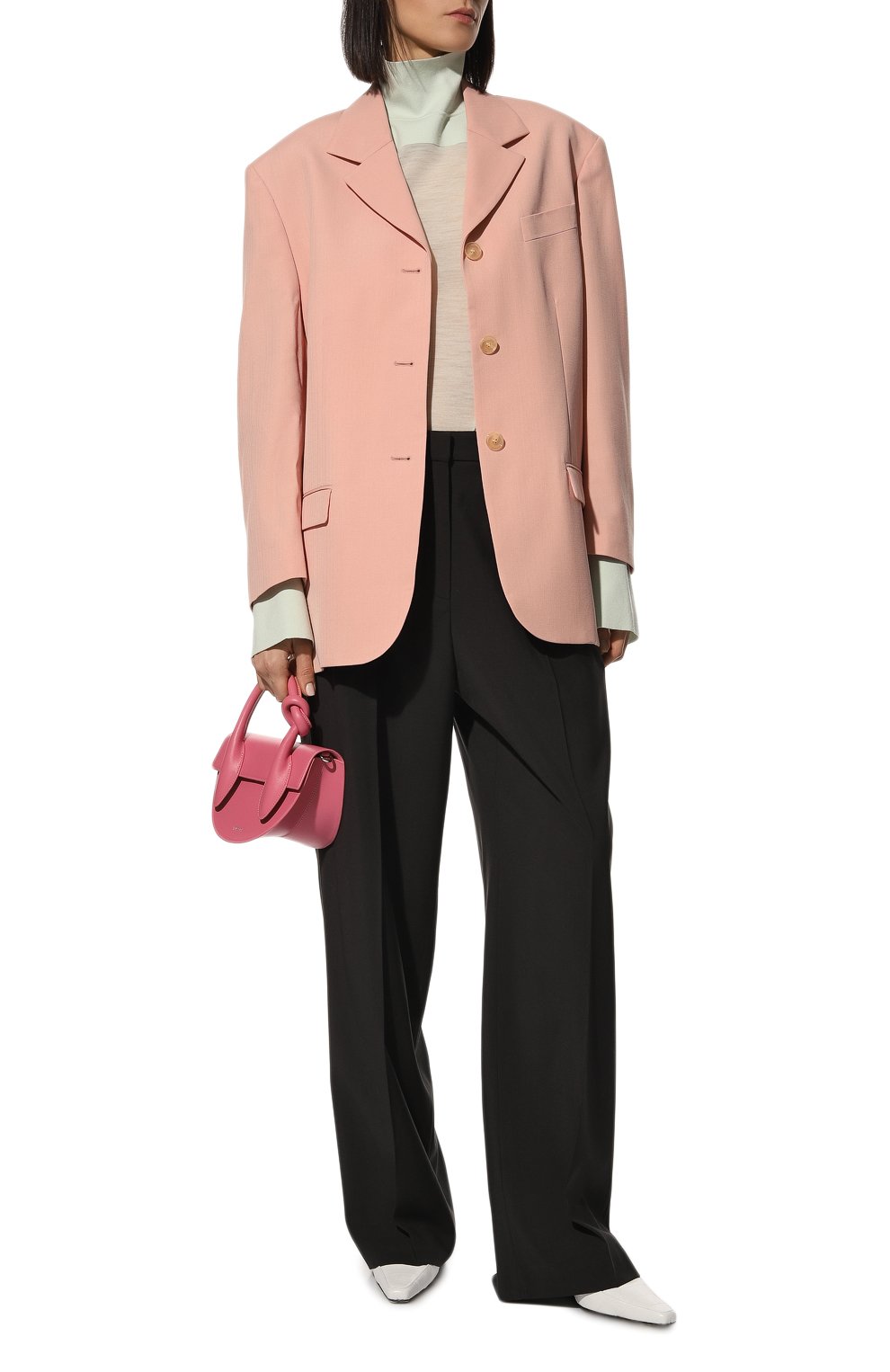 Сумка pretzel YUZEFI розового цвета по цене 57000 руб., арт. YUZAW22-HB-PRZ-27, фото 7 Сумка pretzel YUZEFI, арт. YUZAW22-HB-PRZ-27, фото 7