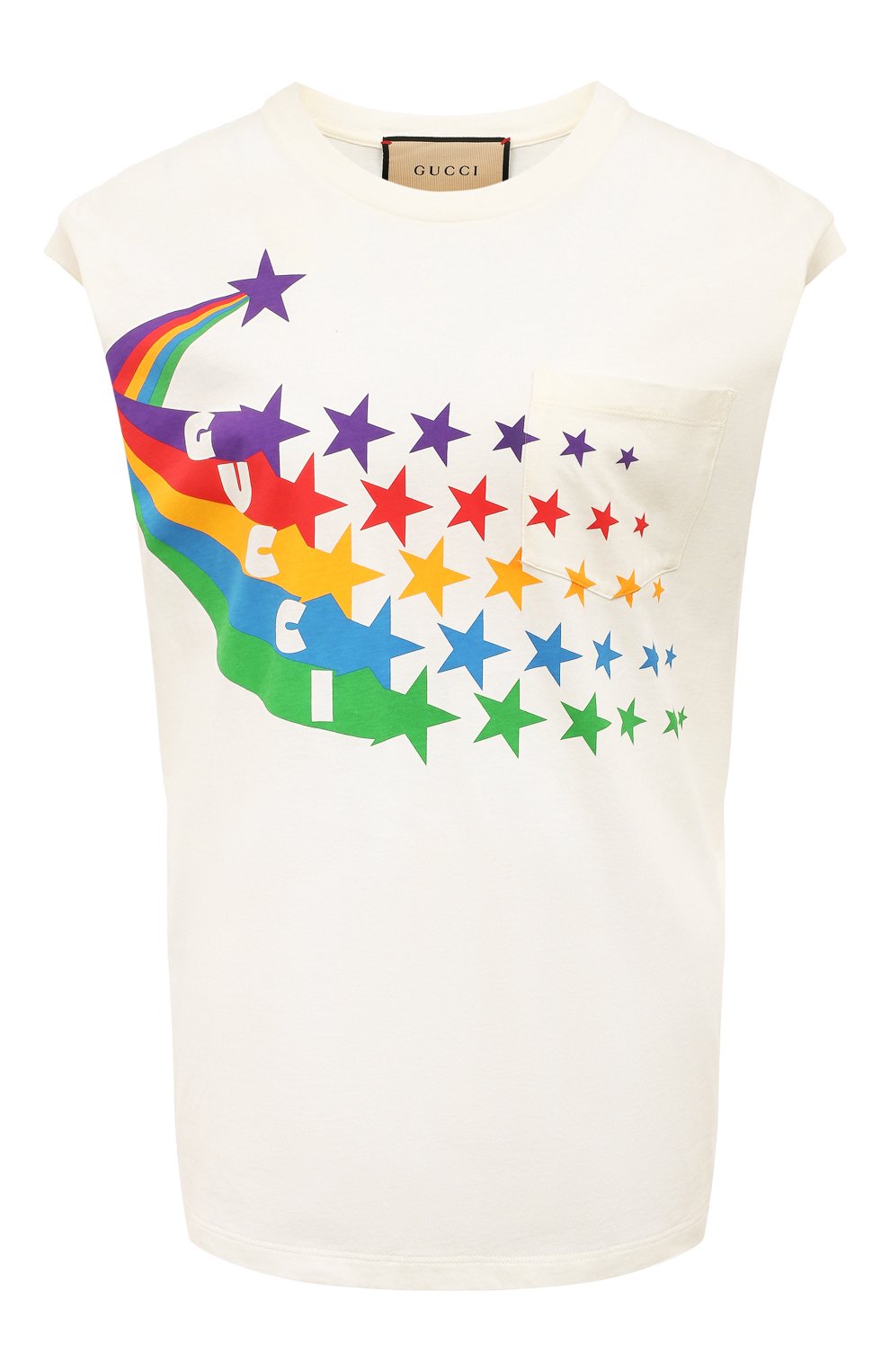 Хлопковая футболка GUCCI молочного цвета по цене 56160 руб., арт. 653302 XJDL1, фото 1 Хлопковая футболка GUCCI, арт. 653302 XJDL1, фото 1