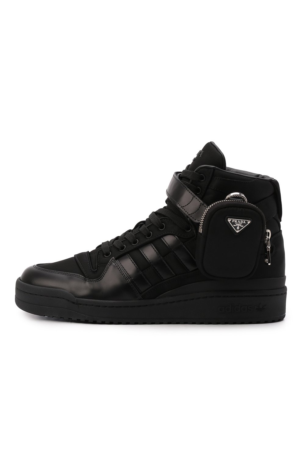 Мужского комбинированные кеды adidas for prada re-nylon PRADA черного цвета, арт. 2TG193-3LJX-F0557 | Фото 6 (Кросс-КТ: хайтопы; Региональные ограничения белый список (Axapta Mercury): Не проставлено; Материал сплава: Проставлено; Нос: Не проставлено; Материал внешний: Синтетический материал)