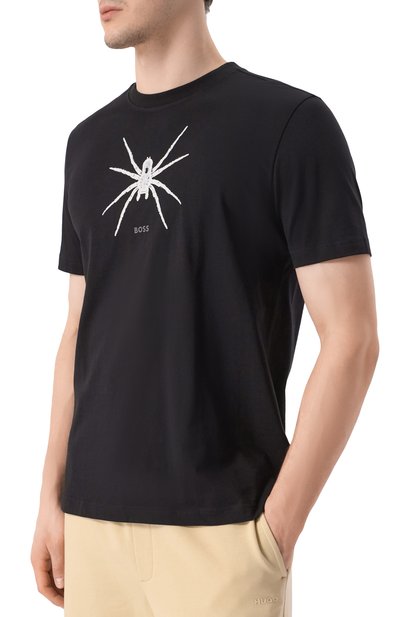 Хлопковая футболка BOSS ORANGE, арт. 50534924, фото 3