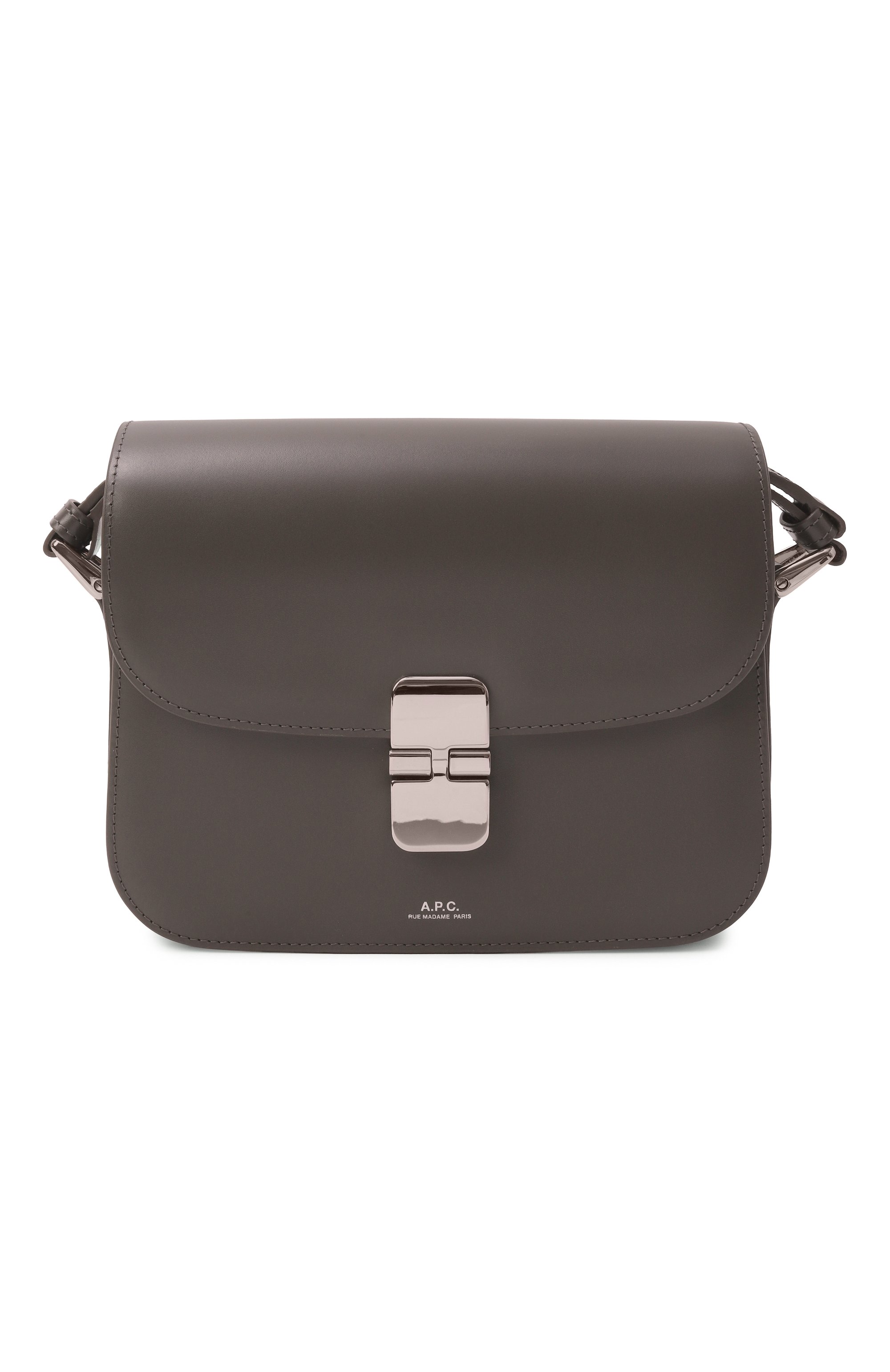 Сумка grace small A.P.C. темно-серого цвета по цене 89750 руб., арт. F61413/PXBVN, фото 1 Сумка grace small A.P.C., арт. F61413/PXBVN, фото 1