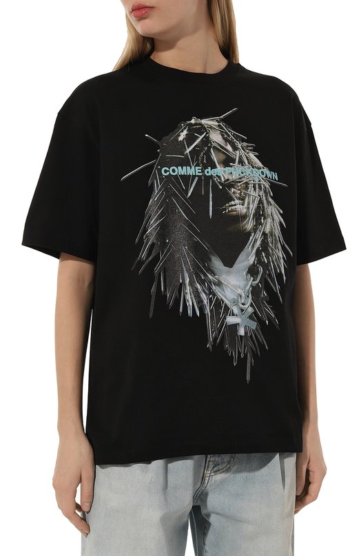 Хлопковая футболка Comme des Fuckdown CFABW00125 Чёрный  CFABW00125 Фото 3