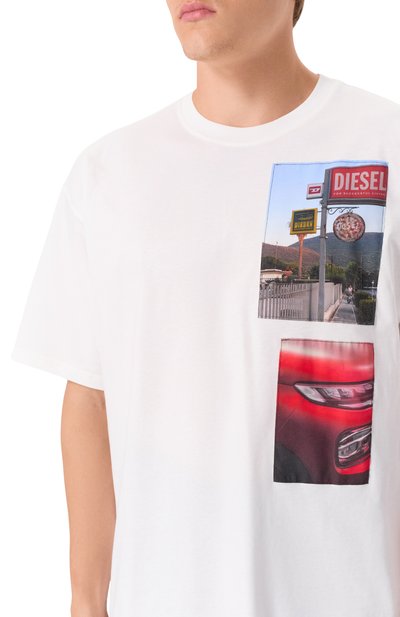 Хлопковая футболка DIESEL, арт. A19467/0PLAT, фото 5