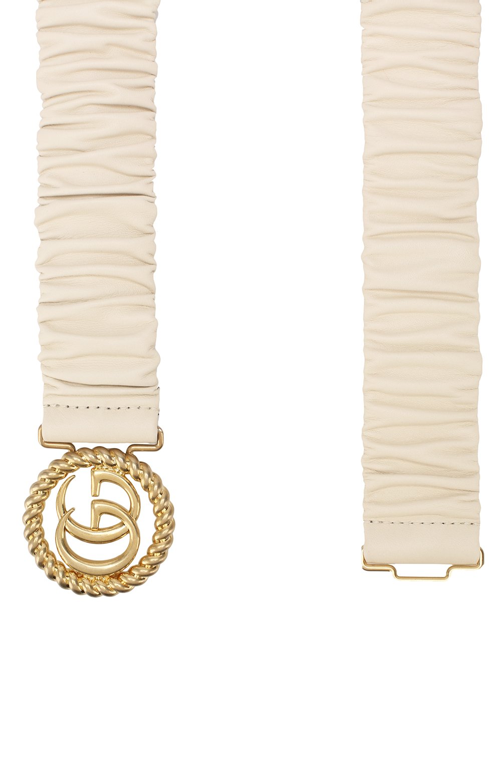 Кожаный пояс GUCCI белого цвета по цене 72950 руб., арт. 602074/B340G, фото 2 Кожаный пояс GUCCI, арт. 602074/B340G, фото 2