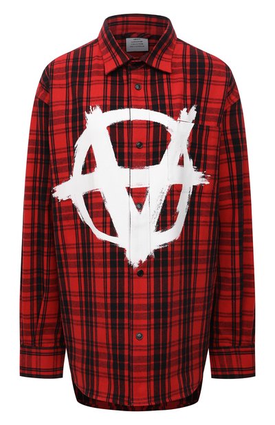 Женская рубашка из хлопка и вискозы VETEMENTS, арт. UA52SH850R 1002/W