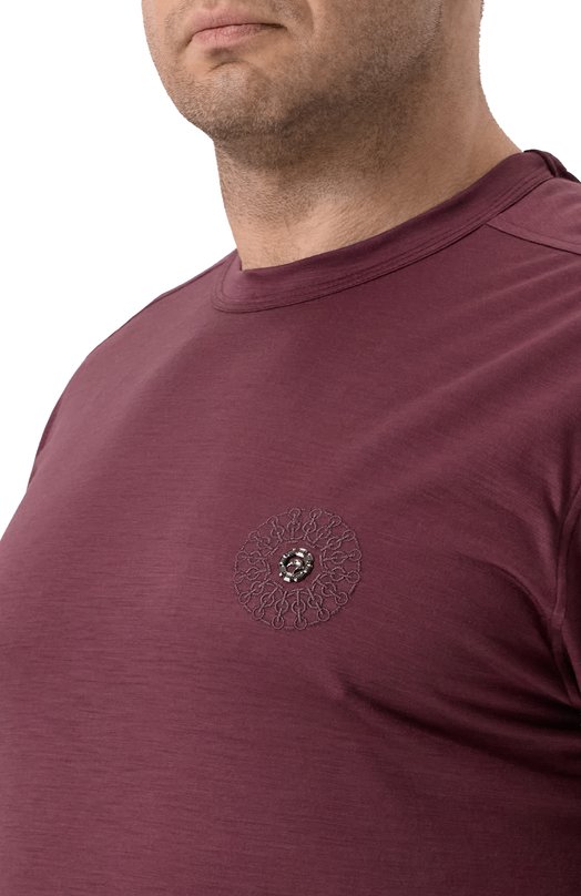 Шерстяная футболка Stefano Ricci MNH5404880/WV Бордовый  MNH5404880/WV Фото 5