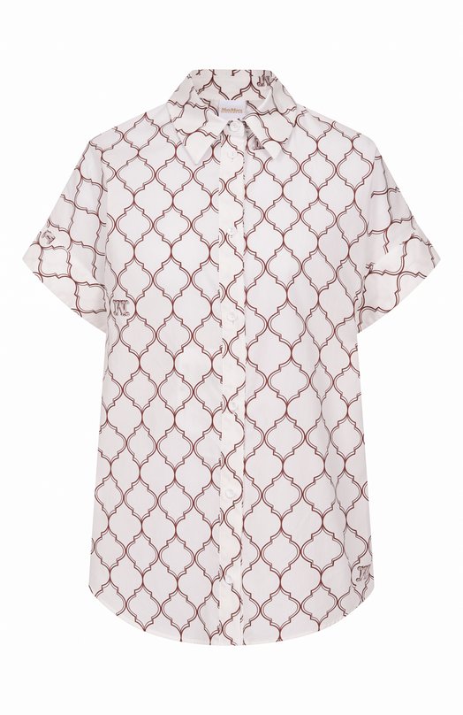 Хлопковая рубашка Max Mara SPONDA 2516111029 Белый SPONDA 2516111029
