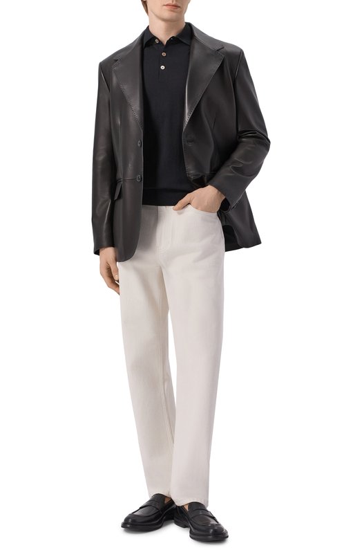 Кожаный пиджак MVST M25.1PM.J004/BIG SIZE/CREAM NAPA Чёрный  M25.1PM.J004/BIG SIZE/CREAM NAPA Фото 2