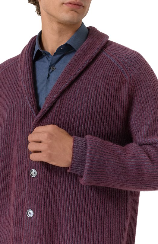 Кашемировый кардиган Kiton UMK0797A0024 Бордовый  UMK0797A0024 Фото 5