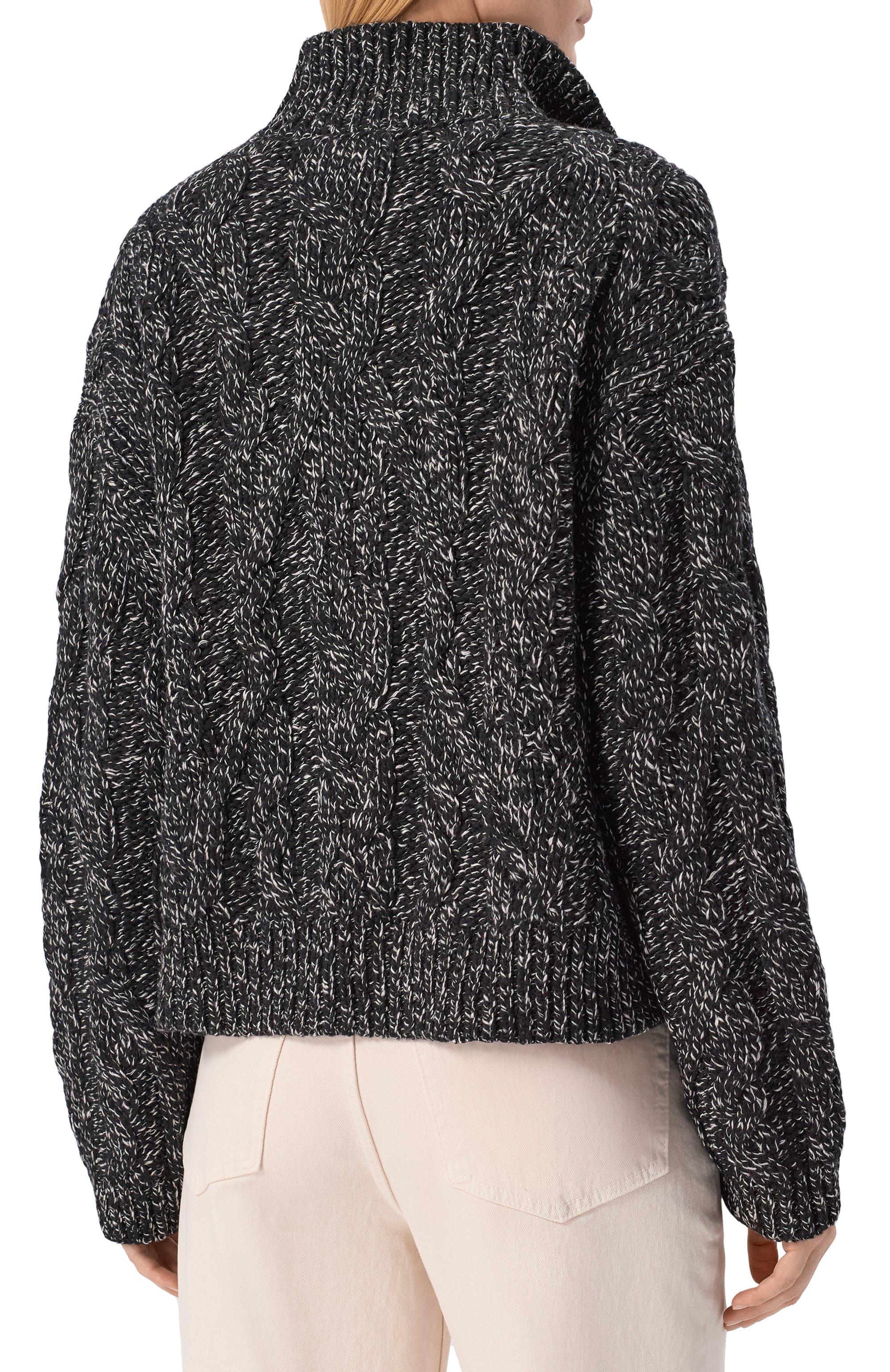 Кардиган из шерсти и хлопка CLOSED черно-белого цвета по цене 46850 руб., арт. C96449-98K-22, фото 4 Кардиган из шерсти и хлопка CLOSED, арт. C96449-98K-22, фото 4