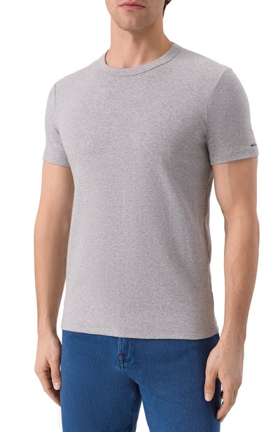 Хлопковая футболка KITON, арт. UNWM008K0275H04, фото 3