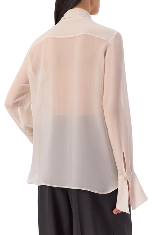 Шелковая блузка Nina Ricci 26PCT0001/SE1417 Кремовый  26PCT0001/SE1417 Фото 4