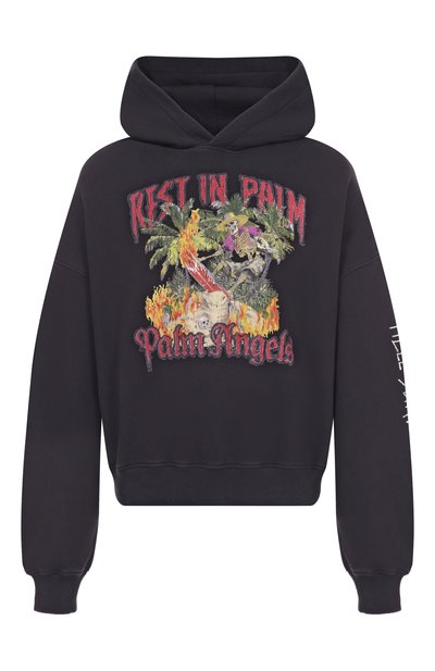 Мужской хлопковое худи PALM ANGELS, арт. PMBB17IF25FLE001