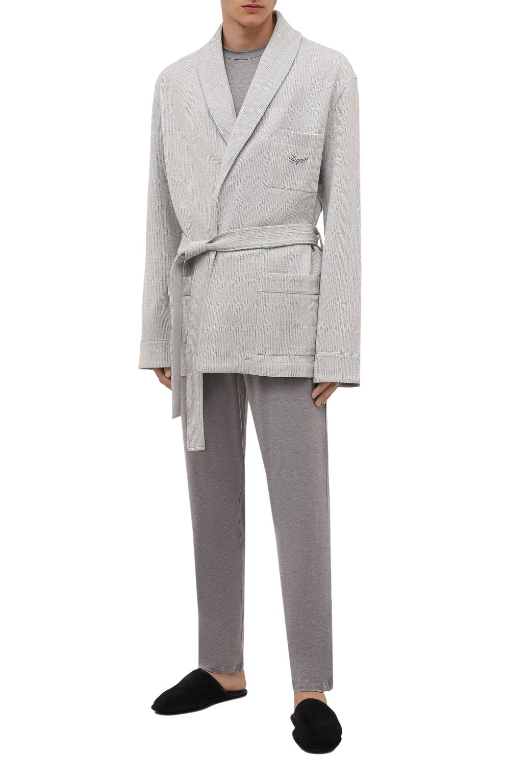 Халат из хлопка и шерсти ZEGNA, арт. N6H651230, фото 2