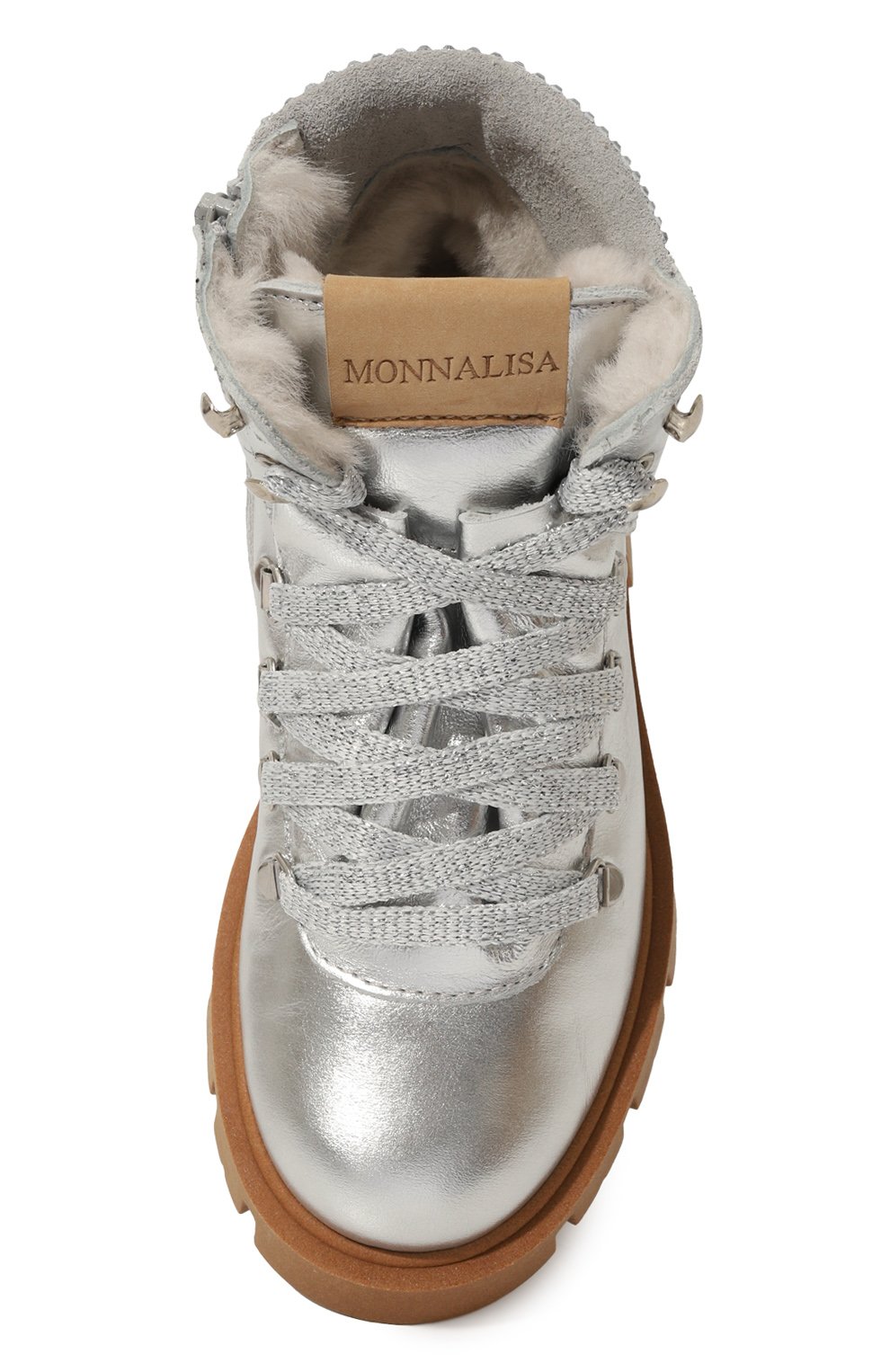 Кожаные ботинки MONNALISA, арт. 8CD008M, фото 4