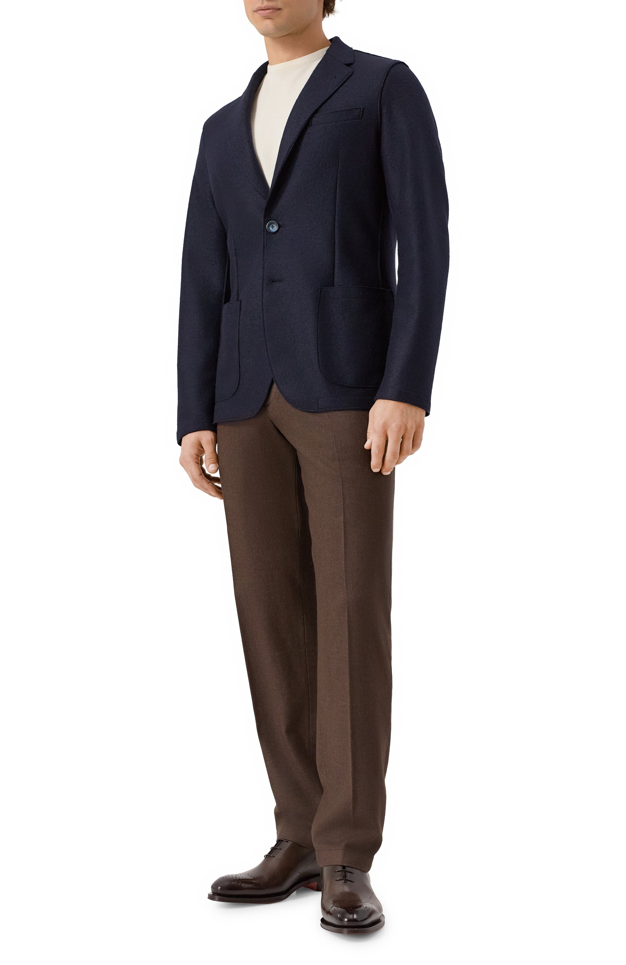 Шерстяной пиджак HERNO темно-синего цвета по цене 98000 руб., арт. GA00019UR/33372, фото 3 Шерстяной пиджак HERNO, арт. GA00019UR/33372, фото 3