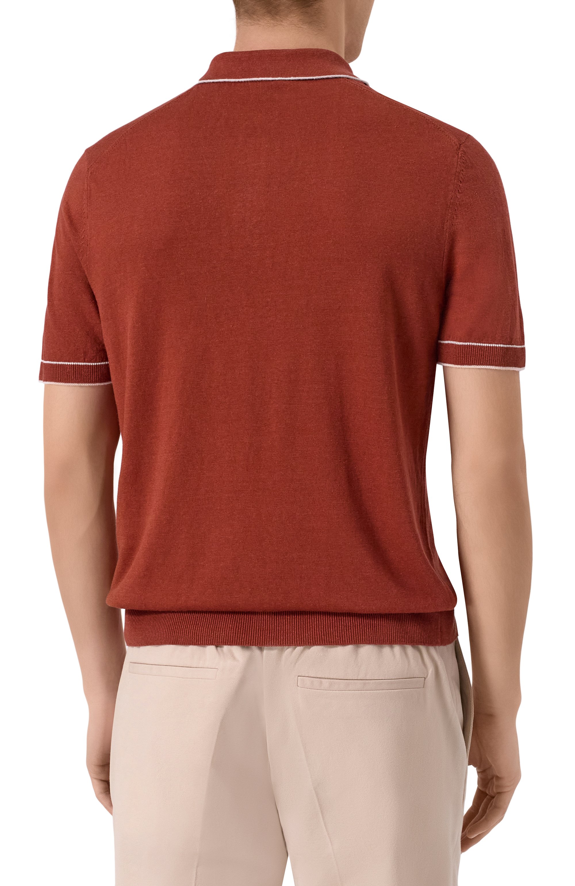 Поло изо льна и вискозы BOSS, арт. 50537640, фото 4