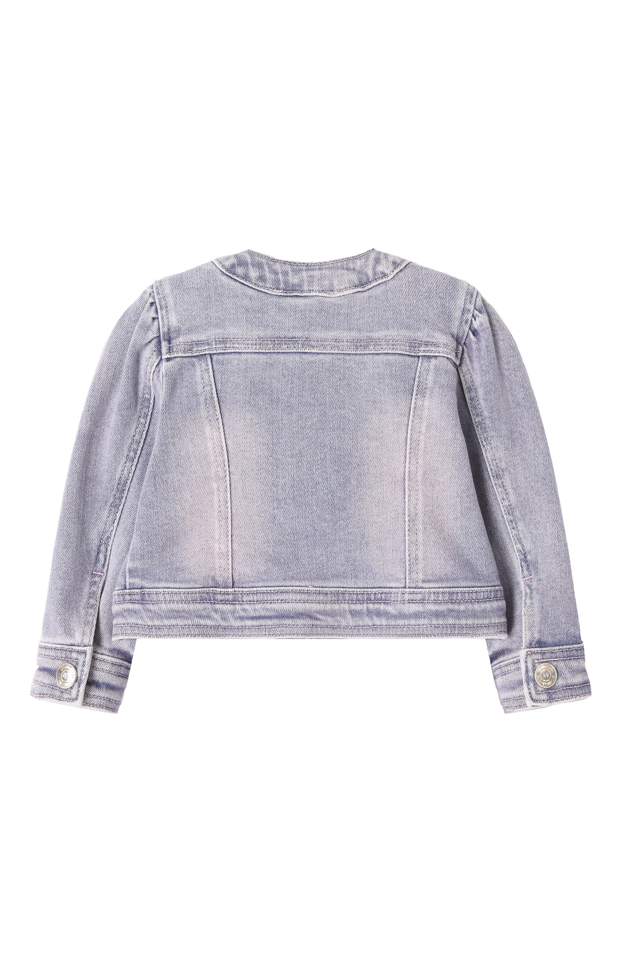 Джинсовая куртка MONNALISA синего цвета по цене 22100 руб., арт. 39E100, фото 2 Джинсовая куртка MONNALISA, арт. 39E100, фото 2