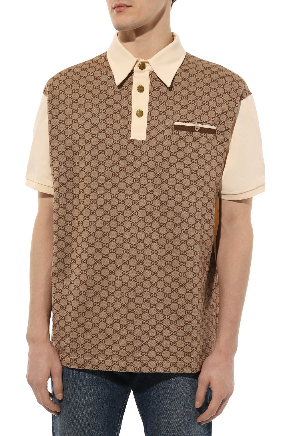 Хлопковое поло GUCCI, арт. 655435 XJDGE, фото 3