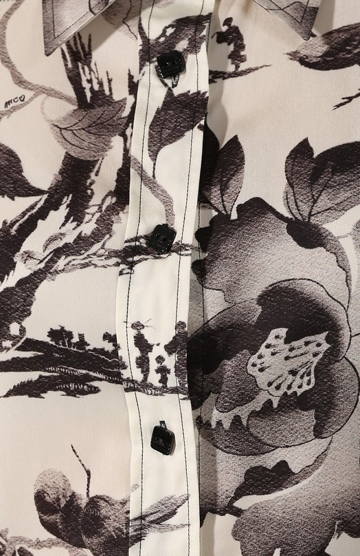 Блузка с принтом McQ Swallow Чёрный, белый, фото 5