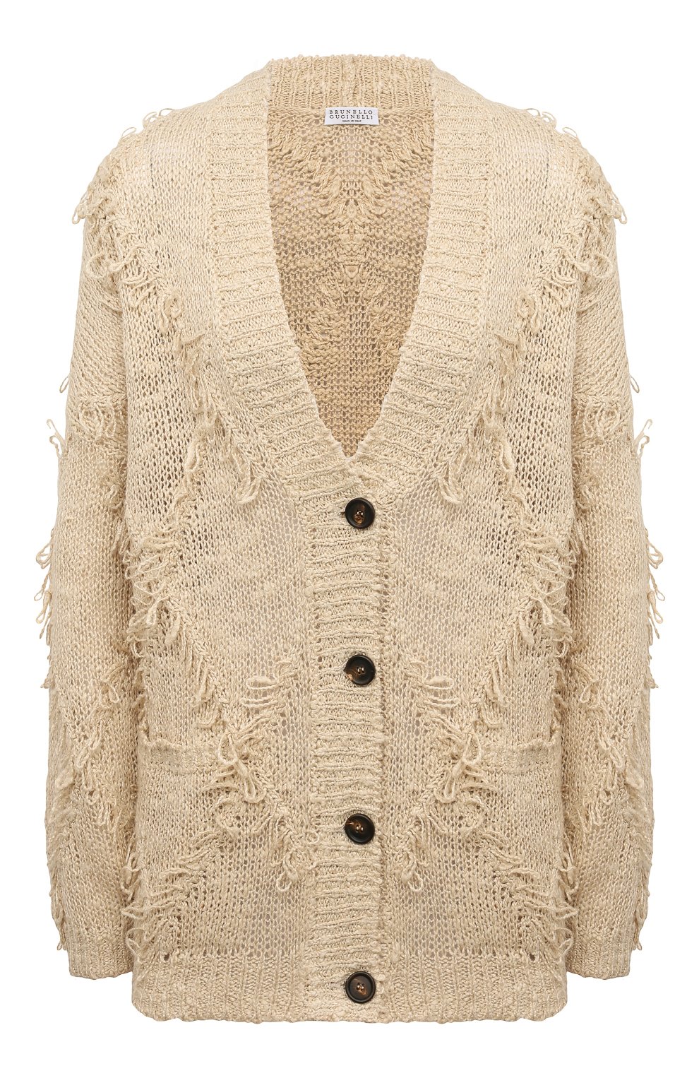 Кардиган из шелка и льна BRUNELLO CUCINELLI, арт. MCB385106, фото 1