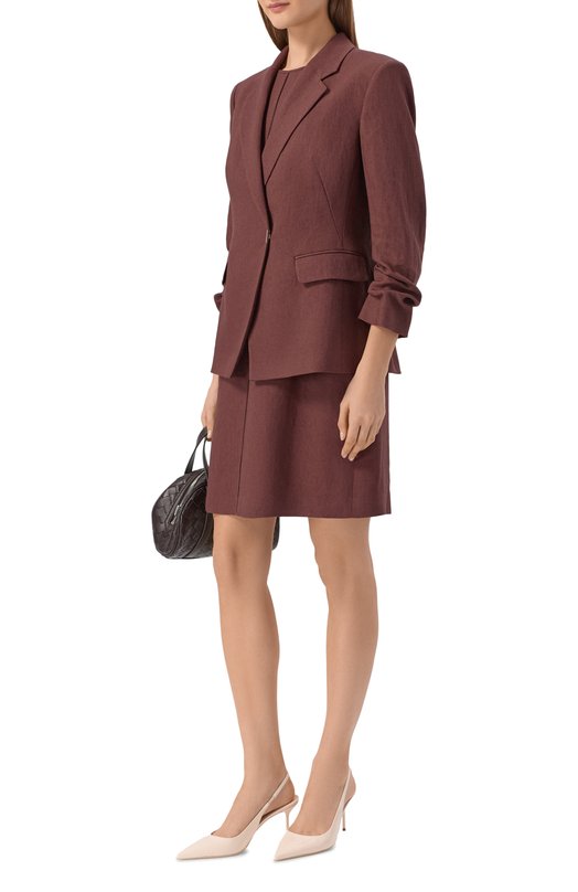 Льняной жакет BOSS 50557249 Коричневый  50557249 Фото 2