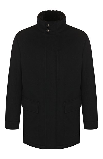 Мужское кашемировое пальто с воротником из нутрии ZEGNA, арт. UTT49/350KN