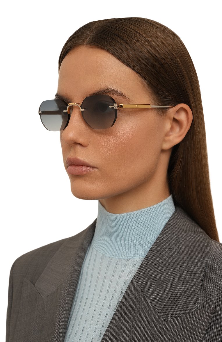 Женские солнцезащитные очки SATO EYEWEAR голубого цвета, арт. TEREBELLUM II/S703 | Фото 2 (Региональные ограничения белый список (Axapta Mercury): Не проставлено; Нос: Не проставлено; Тип очков: С/з; Материал: Металл; Кросс-КТ: С/з-унисекс; Очки форма: Безоправные, Круглые; Оптика Гендер: оптика-женское)