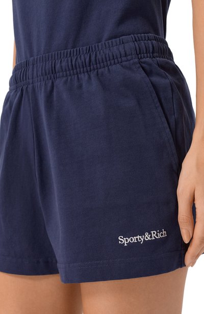 Хлопковое шорты SPORTY AND RICH, арт. SH03784300BL106, фото 5