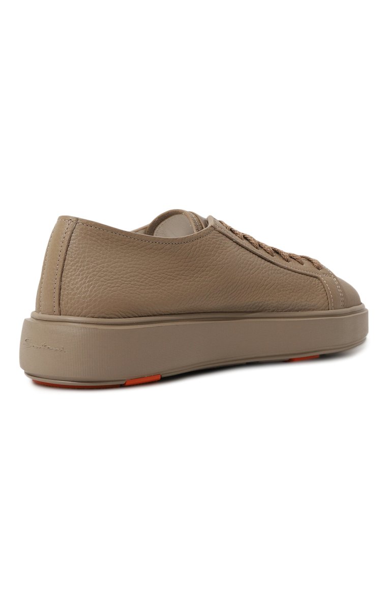 Женские кожаные кеды SANTONI коричневого цвета, арт. WBCD60919TARCSQ4E30 | Фото 5 (Материал сплава: Проставлено; Драгоценные камни: Проставлено; Материал внутренний: Натуральная кожа; Подош�ва: Платформа; Стили: Кэжуэл; Материал утеплителя: Без утеплителя; Материал внешний: Натуральная кожа; Кросс-КТ: Низкие)