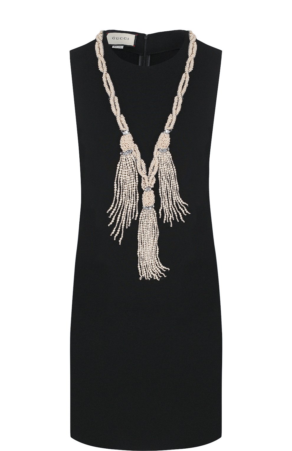 Однотонное мини-платье без рукавов с декоративной отделкой GUCCI, арт. 501510/X9M62, фото 1