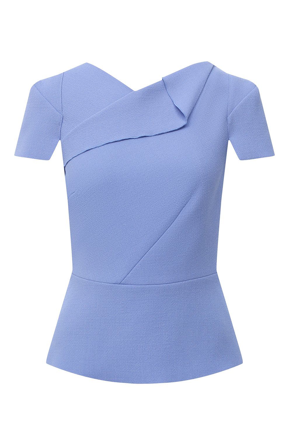 Шерстяной топ ROLAND MOURET голубого цвета по цене 69800 руб., арт. PW20/S0968/F4044, фото 1 Шерстяной топ ROLAND MOURET, арт. PW20/S0968/F4044, фото 1