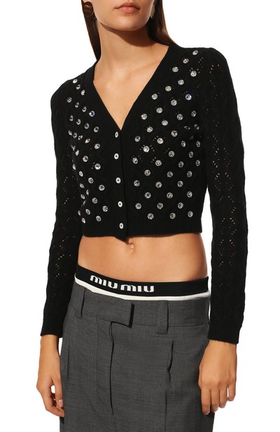 Кашемировый кардиган MIU MIU, арт. MMF377-1YA5-F0002, фото 3
