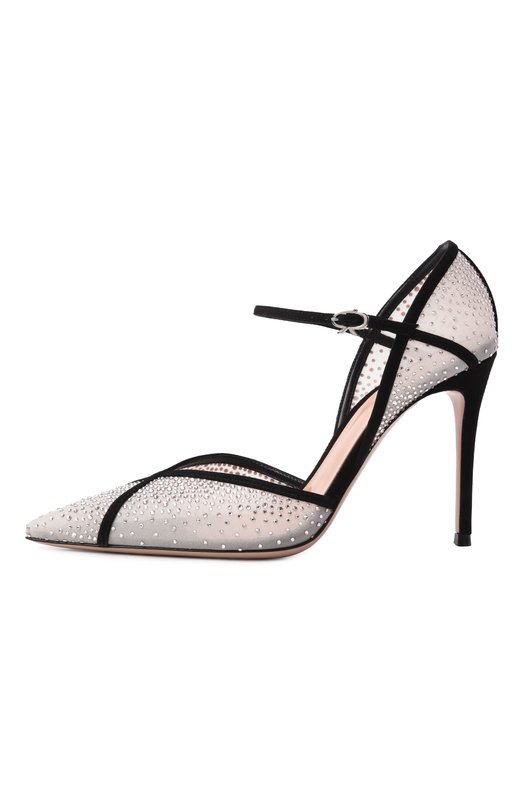 Текстильные туфли Confetti D'Orsay 95 Gianvito Rossi G41009.95RIC.0XC0FNE Кремовый  G41009.95RIC.0XC0FNE Фото 4