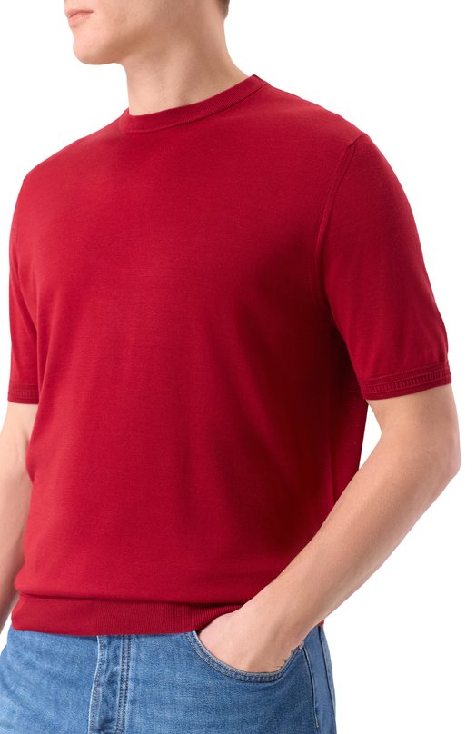 Шелковый джемпер Stefano Ricci K616215G10/F26101 Красный  K616215G10/F26101 Фото 5