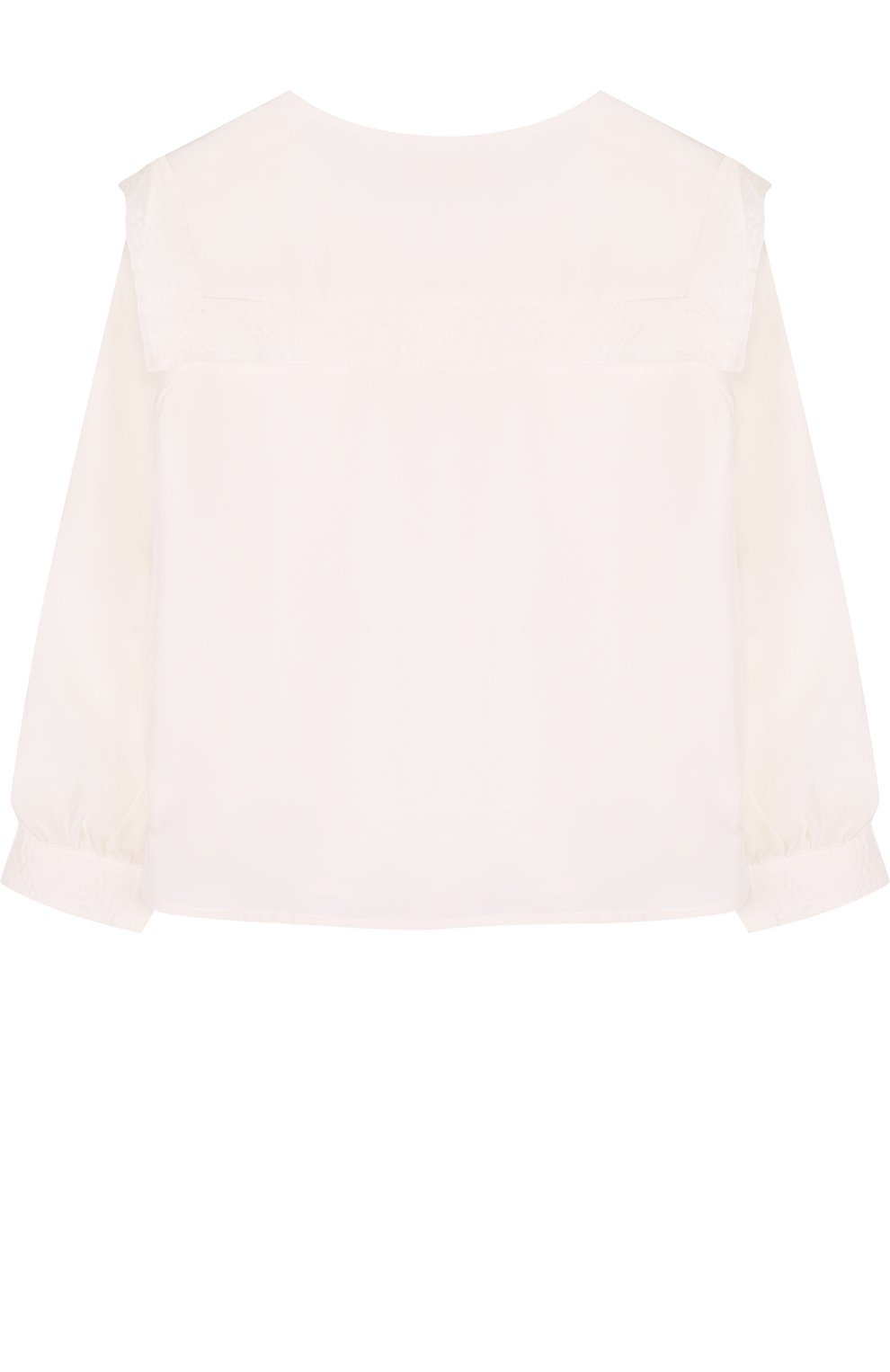 Шелковая блуза свободного кроя с оборкой CHLOÉ, арт. C15684/14A, фото 2