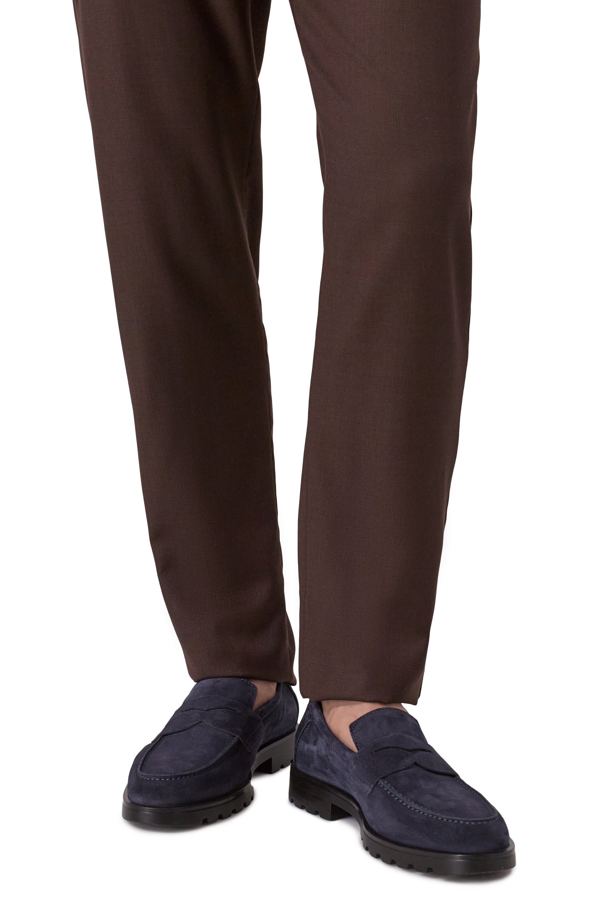 Замшевые лоферы detroit SANTONI, арт. MGDG18610NE0BSEY, фото 3