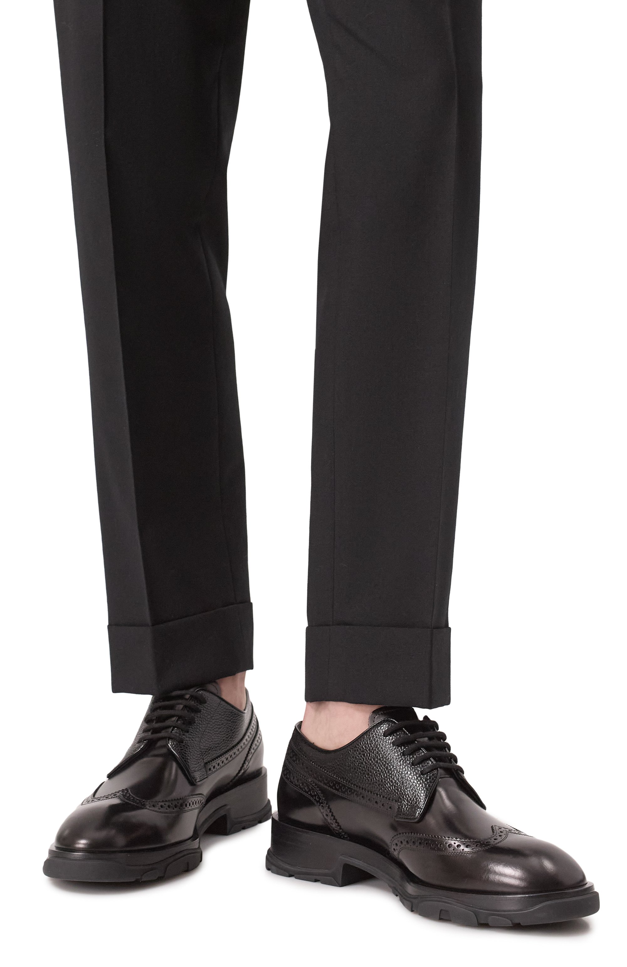 Кожаные дерби ALEXANDER MCQUEEN черного цвета по цене 83800 руб., арт. 750388WIDW1 1000, фото 3 Кожаные дерби ALEXANDER MCQUEEN, арт. 750388WIDW1 1000, фото 3