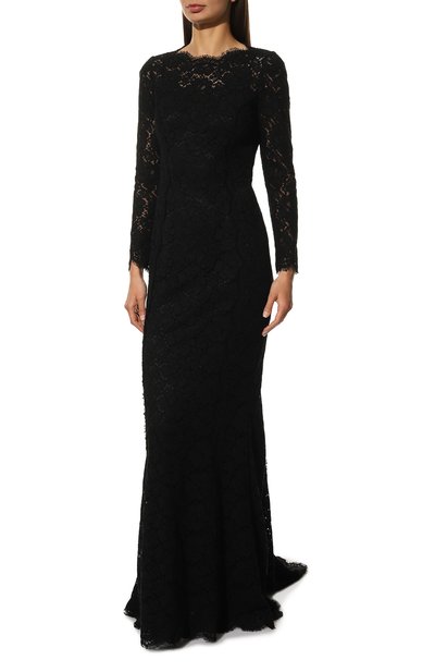 Платье DOLCE & GABBANA черного цвета по цене 693500 руб., арт. F67T3T/FLM8Z, фото 3 Платье DOLCE & GABBANA, арт. F67T3T/FLM8Z, фото 3
