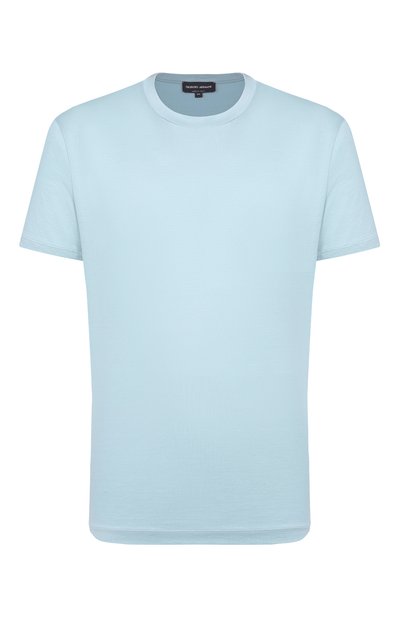 Мужская футболка из шелка и хлопка GIORGIO ARMANI, арт. 3KSM77/SJZHZ