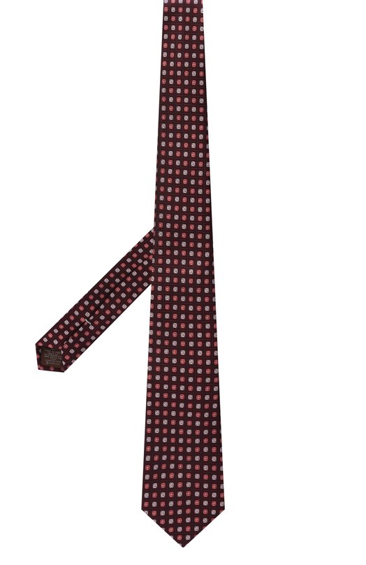 Шелковый галстук Canali 18/HJ04486 Бордовый  18/HJ04486 Фото 3