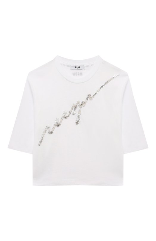 

Хлопковая футболка MSGM kids, Белый