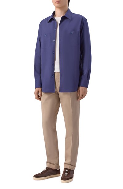 Мужская хлопковая рубашка BRUNELLO CUCINELLI, арт. MA6740658