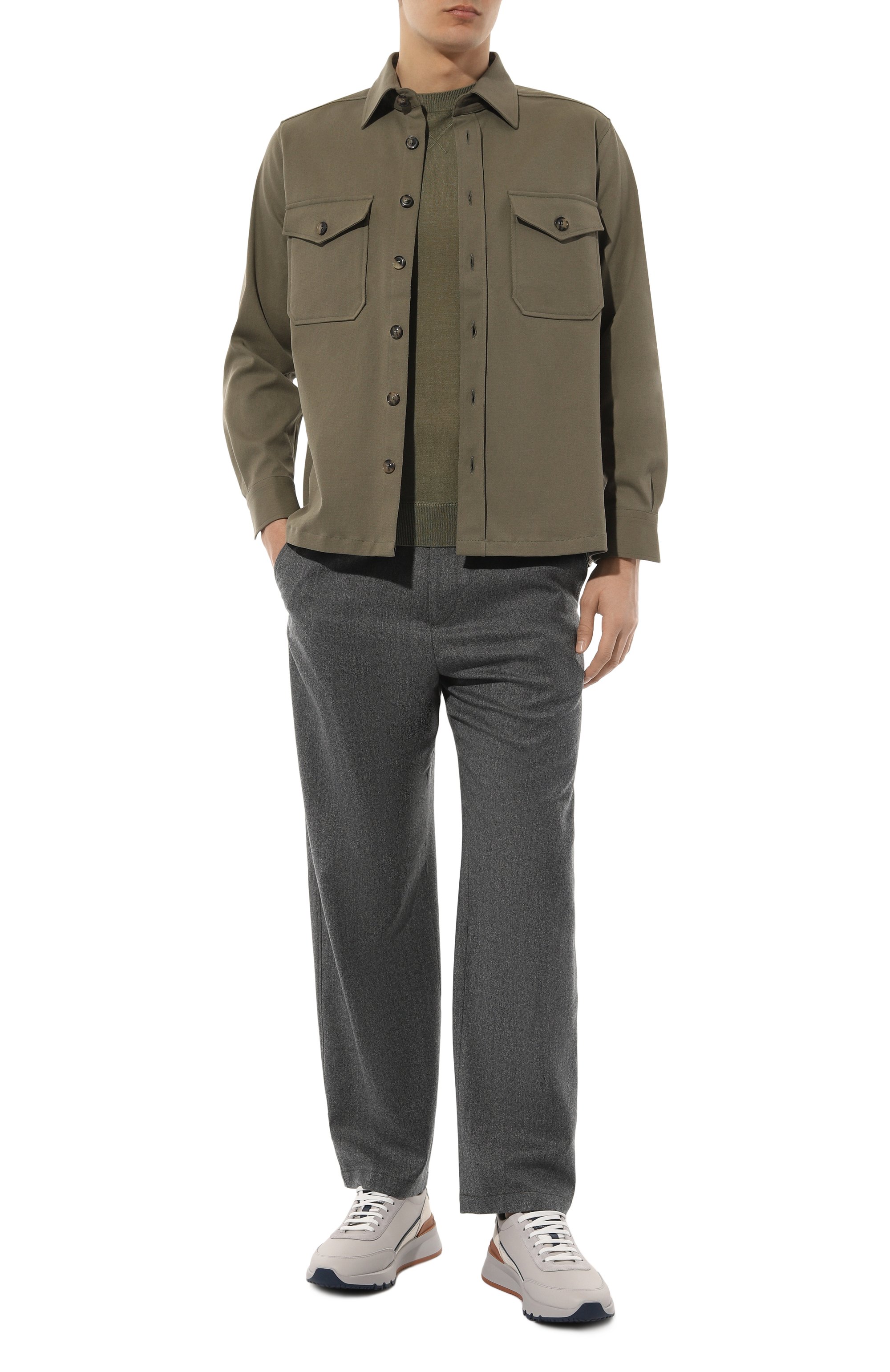 Кожаные кроссовки BRUNELLO CUCINELLI, арт. MZULVB2320, фото 2