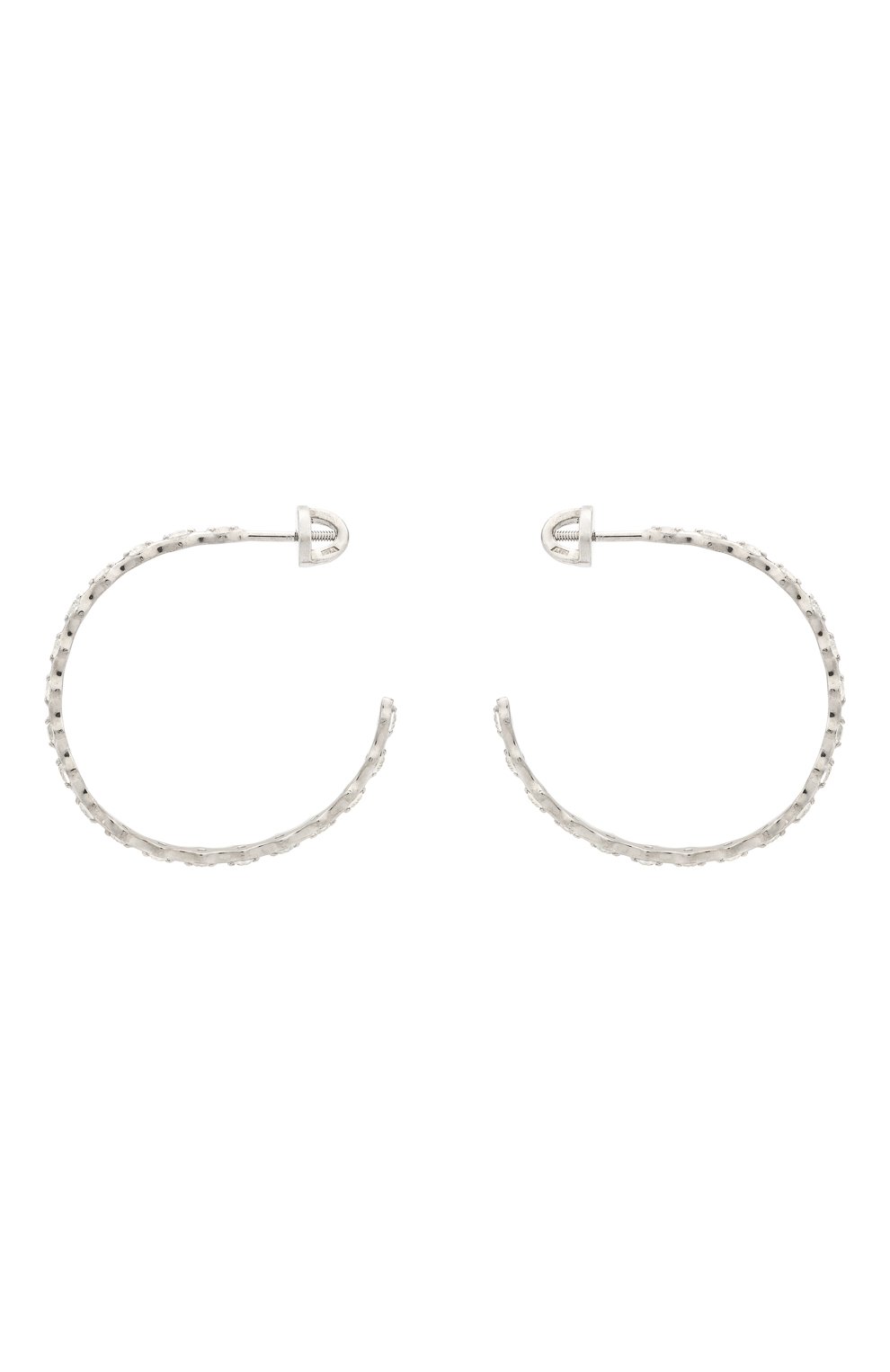 Серьги-хупсы с белыми топазами MOONKA, арт. bh-kon-r, фото 1