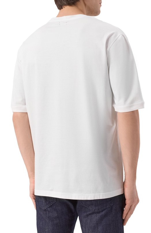 Хлопковая футболка Kiton UMC029K06R4912_5XL-8XL Белый  UMC029K06R4912_5XL-8XL Фото 4