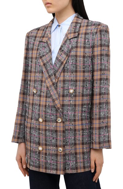 Двубортный жакет ALESSANDRA RICH разноцветного цвета по цене 185000 руб., арт. FAB2329-F2947, фото 4 Двубортный жакет ALESSANDRA RICH, арт. FAB2329-F2947, фото 4