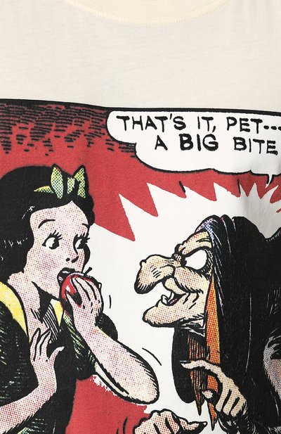 Хлопковая футболка с принтом GUCCI, арт. 493117/X3M18, фото 5